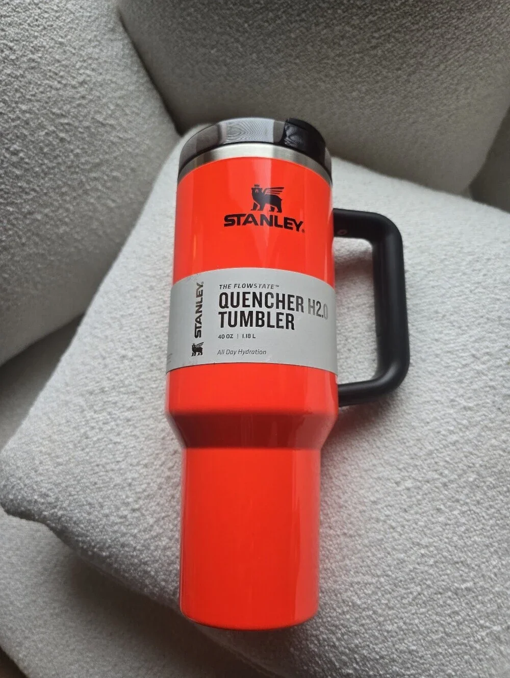 NEW! Stanley, 40 oz Quencher H2.0 Tumbler, Neon Orange